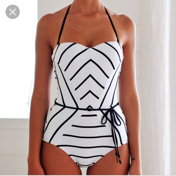 Seafolly Other - Seafolly stripped black and white one piece
